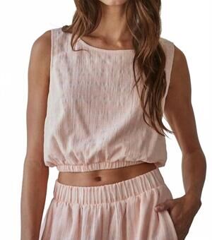 NEW BY TOGETHER round neck sleeveless top in blush
